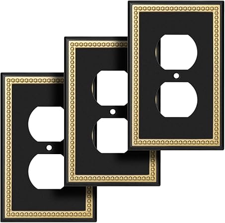 Pearled Frame Decorative Wall Plate Switch Plate Outlet Cover