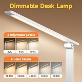 One Fire Desk Lamp LED Table Lamp 15 Modes Dimmable USB Timer Eye-Caring White view 2