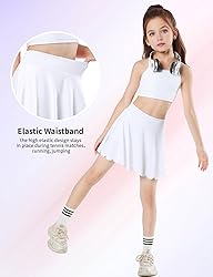 Hvididan Skorts for Girls Tennis Skirt with Shorts