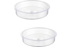 iBorn Plastic Bird Bath Bowl for Outside on Ground,Bird Water Dish Repalcement,Indoor/Outdoor Ground Bowl 6.78inch,2 Pack