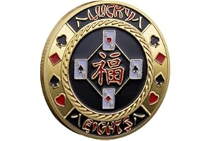 Poker Card Guard Coin Collectibles Table Games Poker - Good Luck, Las Vegas, Poker Accessories, Pot Committed, Shark, Donkeys
