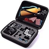 TEKCAM Action Camera Carrying Case Protective Storage Bag Compatible with Gopro Hero 13 12 11 10 9 8 7/AKASO EK7000/Brave 4/Brave 7 LE/Brave 8/APEXCAM/Dragon Touch Action Camera (Medium)