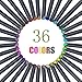TOODOO 36 Pieces Fineliner Color Pen Set, 0.38 mm Colored Sketch Drawing Pen, Porous Fine Point Markers for Journal and Note Taking without Bleeding Paper