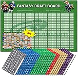 Fantasy Football Draft Board 2019 Kit | 72” x 48” | 16 Teams | 540 Player Sticker Labels
