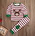 Baby Boys Girls Reindeer Christmas Outfits Toddler Pajamas Clothes (1Years, Striped)