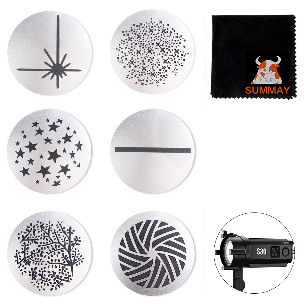 GODOX S30 Color Filter SA09-003 GOBO Set for Godox S30 LED Focusing Video Light (SA09-03)