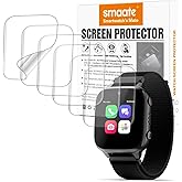 smaate Soft Screen Protector Compatible with JrTrack 3 Smart Watch by Cosmo, TPU, 6-pack, Full coverage, Bubble Self-healing