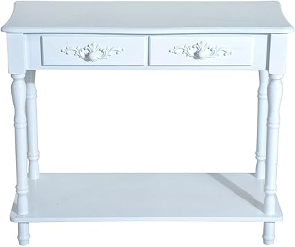 Amazon Com Lovelabel Modern White Wood Console Table Accent Shelf