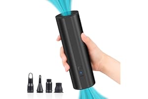 LIBERRWAY Electric Air Pump for Inflatables- 2×2000mAH Rechargeable Battery Powered Air Mattress Pump- Cordless Portable Air Pump, Quick-Fill Inflator Pump for Camping Air Mattress Bed, Pool Floats Toys, Boats