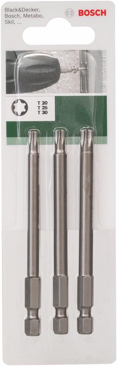 Bosch 2609255972 89mm Torx Screwdriver Bit Set including Standard Quality (3 Pieces), Variety Pack - Image 3