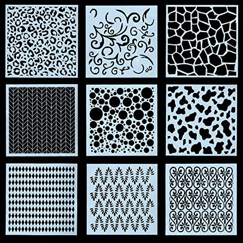 Amazon Toptommy ステンシル 描画 塗装テンプレート スクラップブック 子供 知育 想像力育て 塗り絵 9枚セット ぬりえ おもちゃ