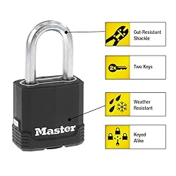 Master Lock 3 Pack Weatherproof Padlocks with