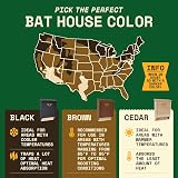 WildYard Complete Bat House Outdoors Two Chamber Cedar 75 Bats Easy Install view 6
