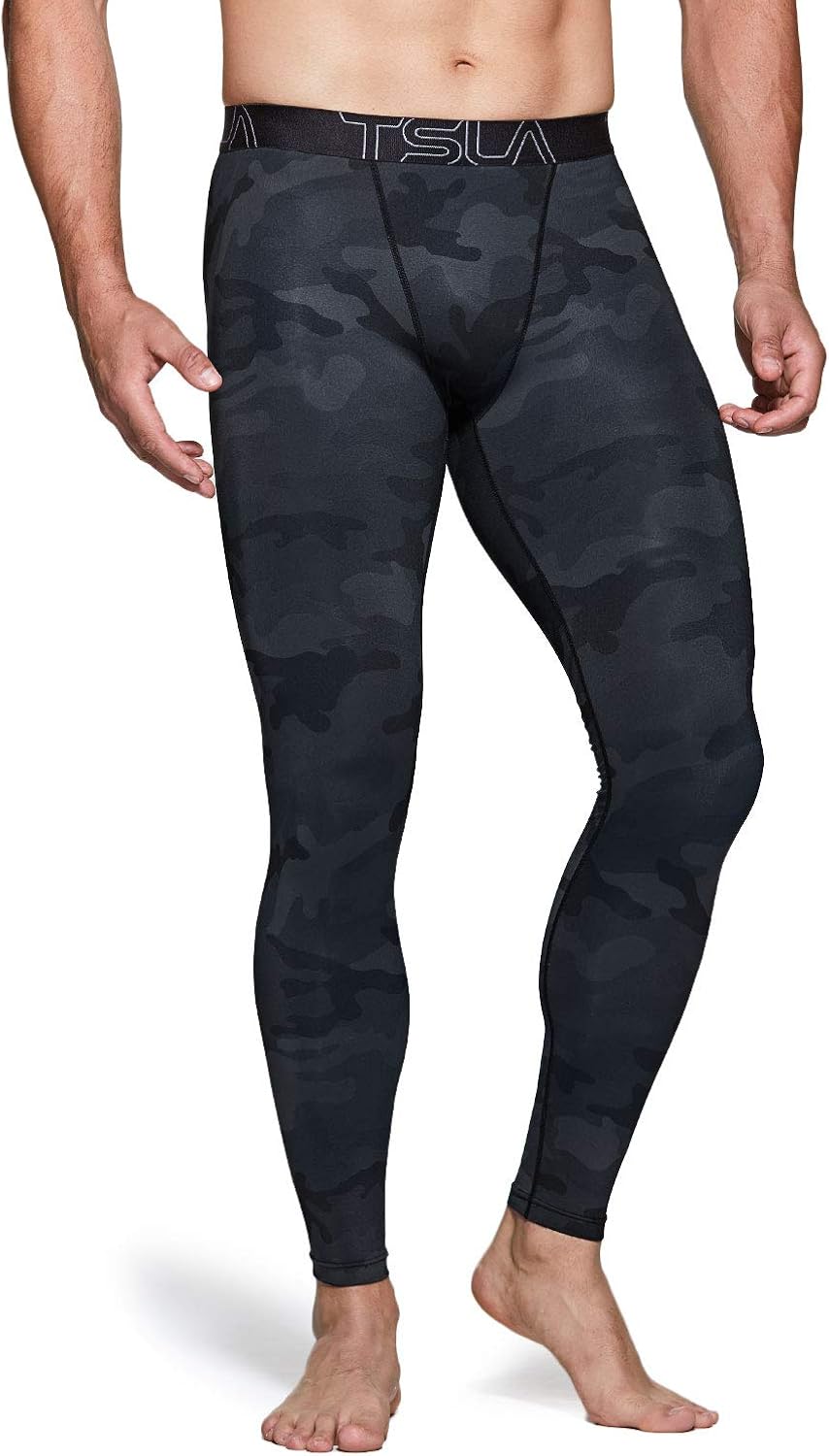 TSLA 1, 2 or 3 Pack Men's UPF 50+ Compression Pants, UV/SPF Running Tights, Workout Leggings, Cool Dry Yoga Gym Clothes : Clothing