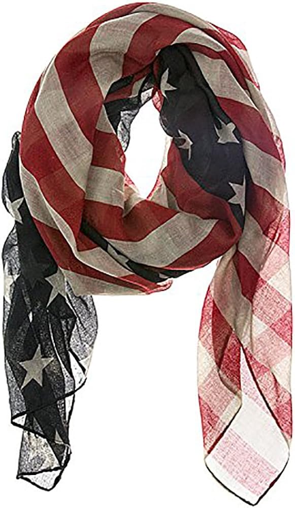 LRRH Vintage American Flag Scarf: Clothing