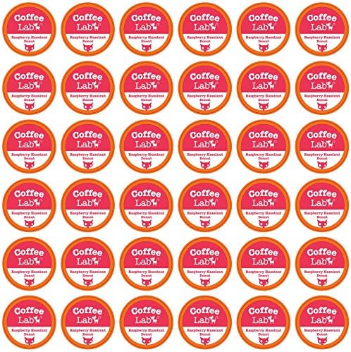 Coffee Lab - Flavored K Cup Coffee - 36 Count Raspberry Hazelnut Donut