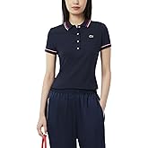 Lacoste Womens Seasonal Short Sleeve Slim Fit Contrast Collar & Sleeves Polo