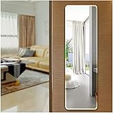 Ecentaur Frameless Door Mirrors Wall Mirror Full Length Body Mirror for Wall Mounted Bedroom Closet Wardrobe Long Size Mirror