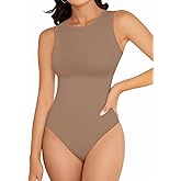 YOGINGO Women's Crew Neck Sleeveless Bodysuits Racerback Halter Tank Top Body Suits for Womens Sexy Going Out Leotards