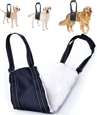 BRO Small Dog Mobility Sling Harness for Hind Legs Adjustable Lift Aid