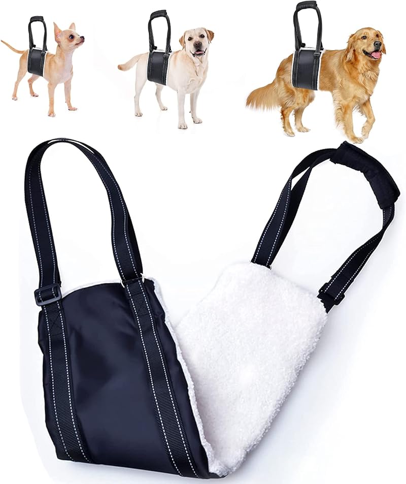 BRO Small Dog Mobility Sling Harness for Hind Legs Adjustable Lift Aid