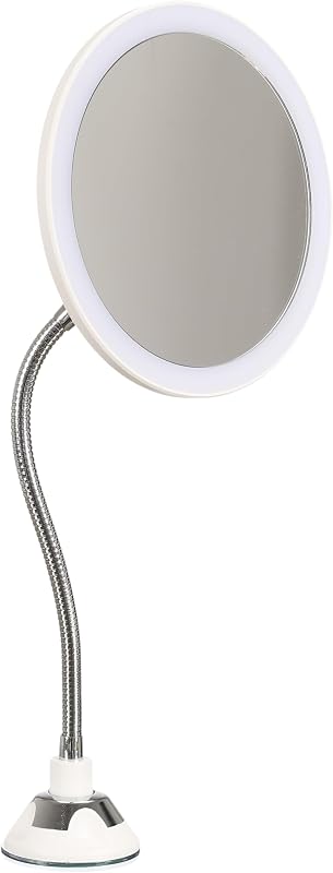 Espejo LED Flexible con Ventosa de Aumento Blanco