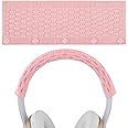 Geekria NOVA Knit Fabric Headband Cover Compatible with Beats, Bose, AKG, Sennheiser, Sony, Audio-Technica Headphones, Sweat Cover, Easy DIY Installation (Pink)
