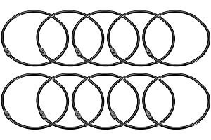 uxcell 24Pcs 3 Inch Shower Curtain Rings Rustproof Metal Round Shower Hooks Snap Joint Design for Bathroom Shower Rod, Black