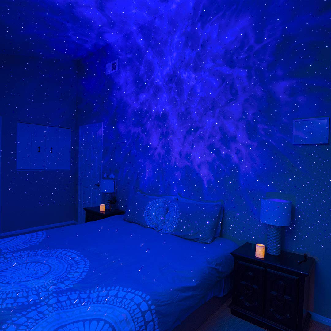 BlissLights Skylite Blue laser Projector w/LED Nebula Cloud Game Rooms