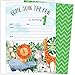 Koko Paper Co First Birthday Party Invitations with Safari Animals. 25 Fill-In Invitations + 25 Bright White Envelopes. Made in the U.S.A.