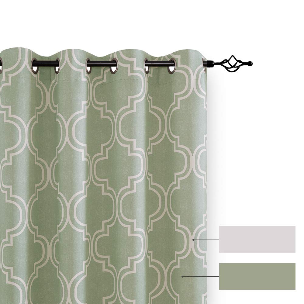 Best curtains for living room geometric pair -sheer