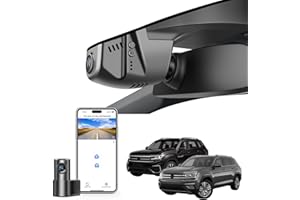mangoal Front 4K & Rear 1080p Dash Cam for Volkswagen Atlas 2018-2026 & Atlas Cross Sport 2020-2026(Model B Black), UHD 2160P