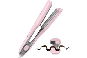 Curling Iron Hair Crimper Waver, MiroPure Beach Waves Curling Wand 1 inch with 30S Fast Heating & PTC Heater, Deep Waver Hair Curler for Women, Dual Voltage, Pink