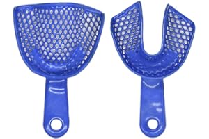 Angzhili Dental Plastic-Steel Impression Teeth Trays Blue 10pcs/Set (Large)