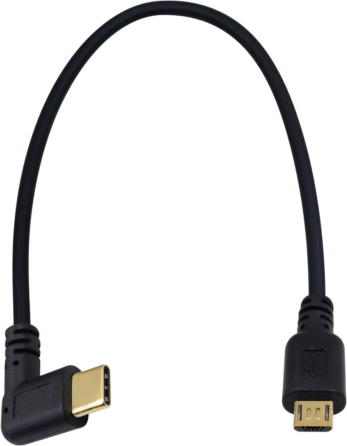 Duttek USB C to Micro USB Cable,Micro USB To USB C Cable, 90 Degree