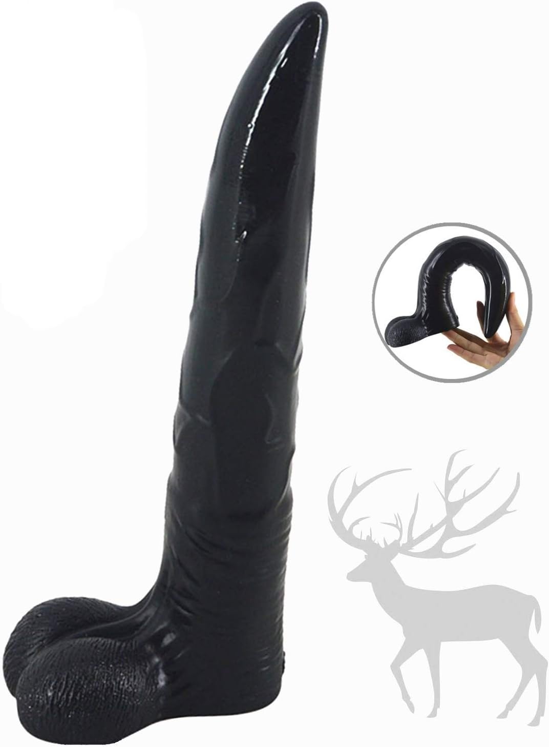 10.2" Ultra Long Black Feels Soft and Realistic Suction Cup Toys 9632286