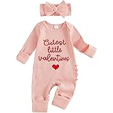 citgeett My First Valentines Baby Girl Outfit Cute Valentines Onesie Long Sleeve Romper Jumpsuit Newborn Girl Outfits Clothes