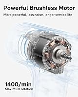 HOTO 12V Brushless Cordless Drill LED Display 30 Torque 2000mAh USB-C view 6