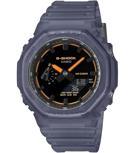 Amazon.com: Casio GA-2100-1A4ER G-Shock Neon Accent Quartz Watch