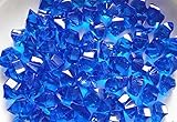 Acrylic Clear Ice Rocks Cubes 300g/bag, LongBang Vase Filler or Table Decorating Idea (Blue)