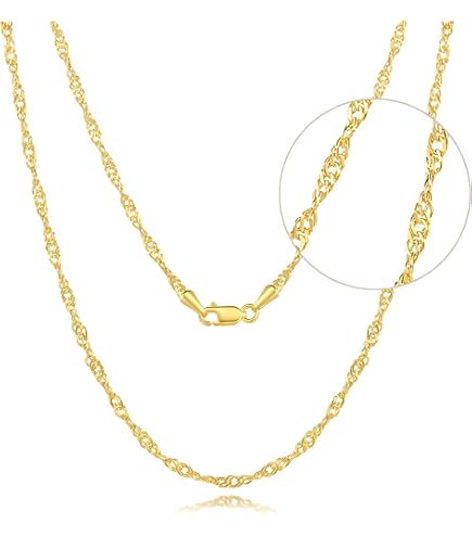 Amazon.com: Ioka - 14K Yellow Solid Gold 2.1mm Flat Valentino Star