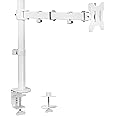 VIVO Single Monitor Arm Desk Mount, Holds Screens up to 32 inch Regular and 38 inch Ultrawide, Fully Adjustable Stand with C-