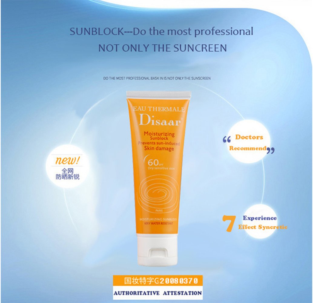 DISAAR SPF 60+ Moistening Sunblock Sunscreen Cream For Dry Sensitive