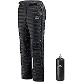 Naturehike Side Zipper Down Pants, Men's Women's Winter Snow Ski Pants, Windproof Warm Insulated Puffy Trousers