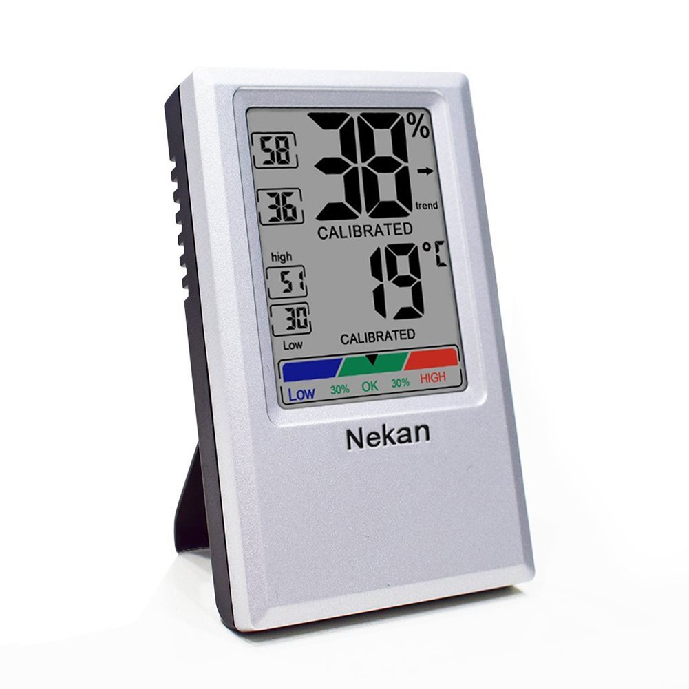 Digitales Thermo Hygrometer, NeKan Thermometer Digital Innen Hygrothermograph Multifunktionaler