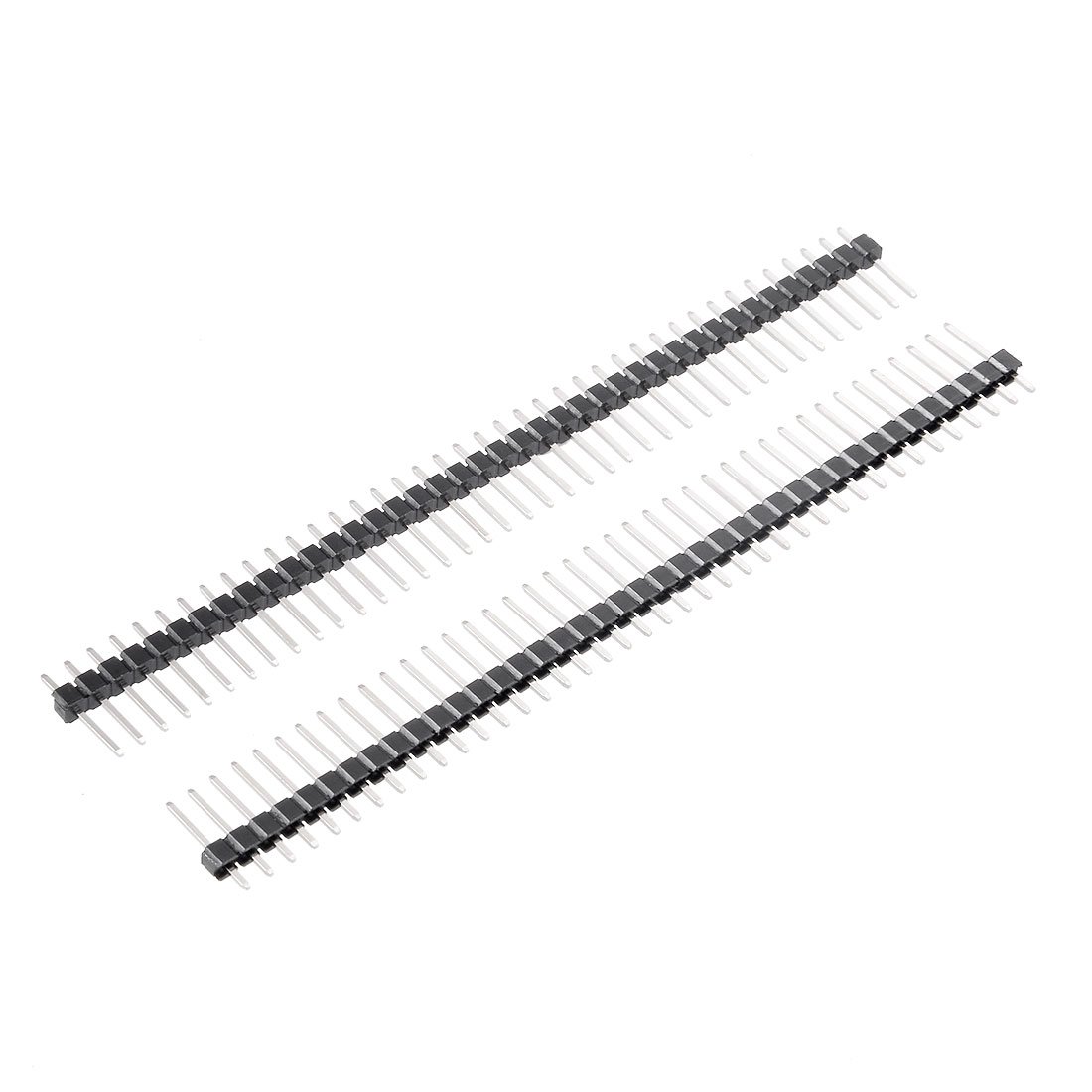 Sourcingmap 30Pcs 2.54mm Pitch 40-Pin 11mm Length One Row Straight Connector Pin Header Strip for Prototype Shield