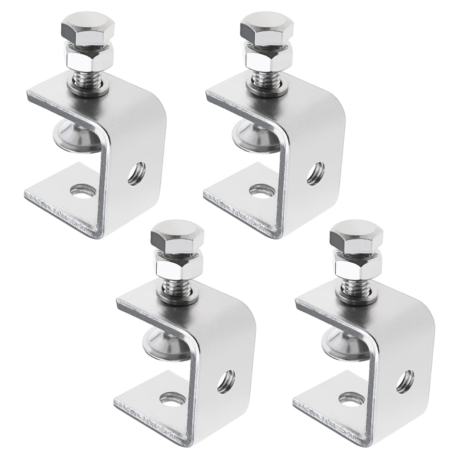 The Lord of the Tools 4Pcs C-Shaped Clamp C-Shaped Bracket 304 Stainless Steel C Type Mount C Clamp Tiger Clamp Woodworking Clamp for Woodworkers 16-25mm