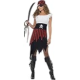 Smiffy's Women's Pirate Wench Costume with Dress and Headpiece