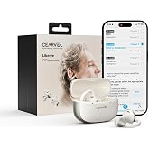 Cearvol Liberte OTC Hearing Aids with Bluetooth, Open-Ear Clip-On Fit | Clearer, AI Noise Reduction, Bluetooth Music and Calls, App Control, Dual-Device Pairing, Rechargeable Up to 39h with Case