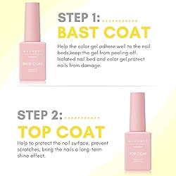 Makartt Gel Top Coat and Base Coat Kit: Clear Gloss